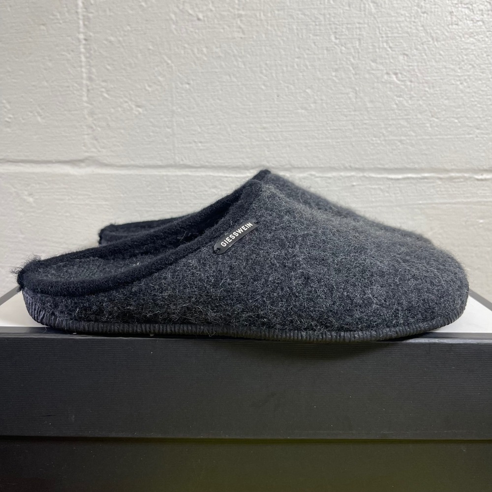 Giesswein Veitsch Gray Wool Felt Slippers Mule House Shoes Men's 43 EU/10 US
